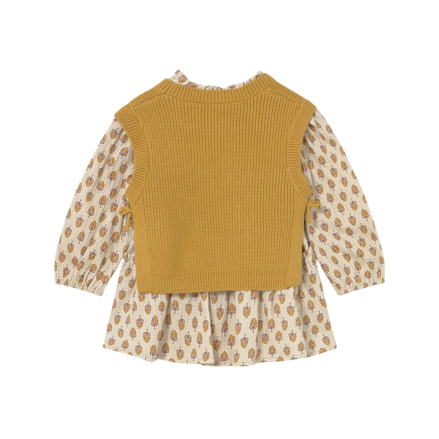 Floral Vest Dress - Honey
