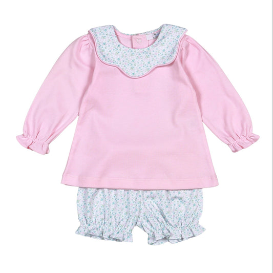 Nicolle Scallop Pima Bloomer Set