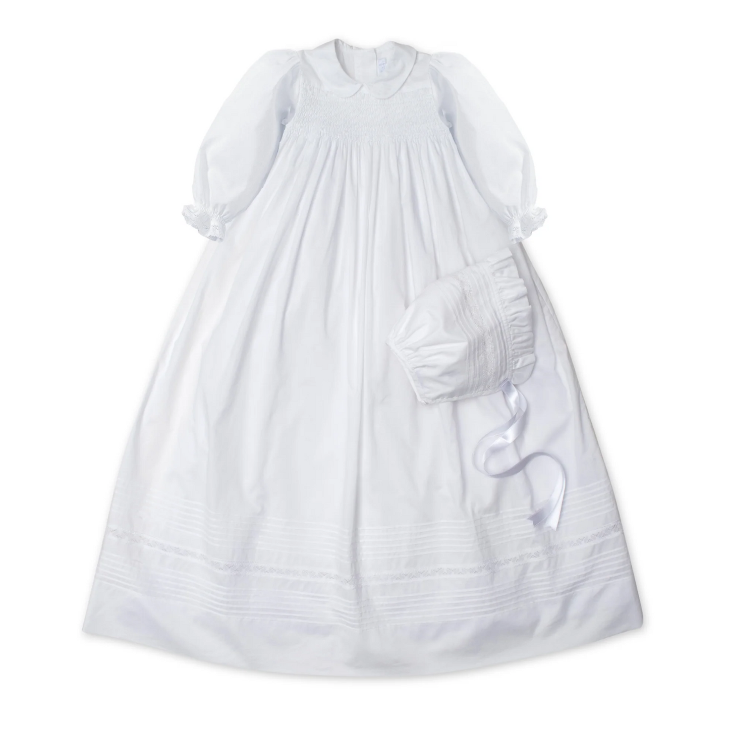 Silene New Christening L/S Gown & Hat Set