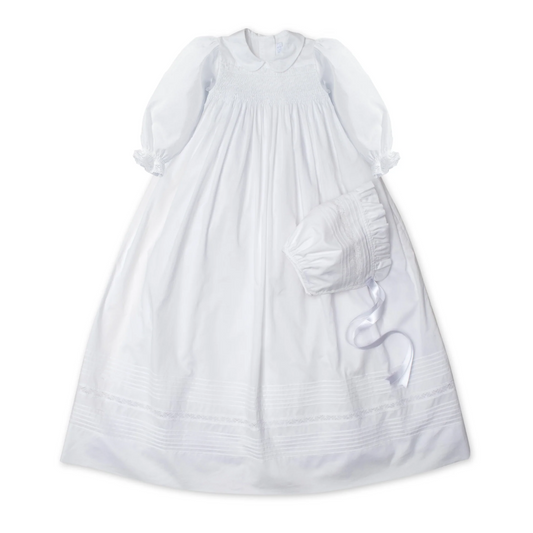 Silene New Christening L/S Gown & Hat Set