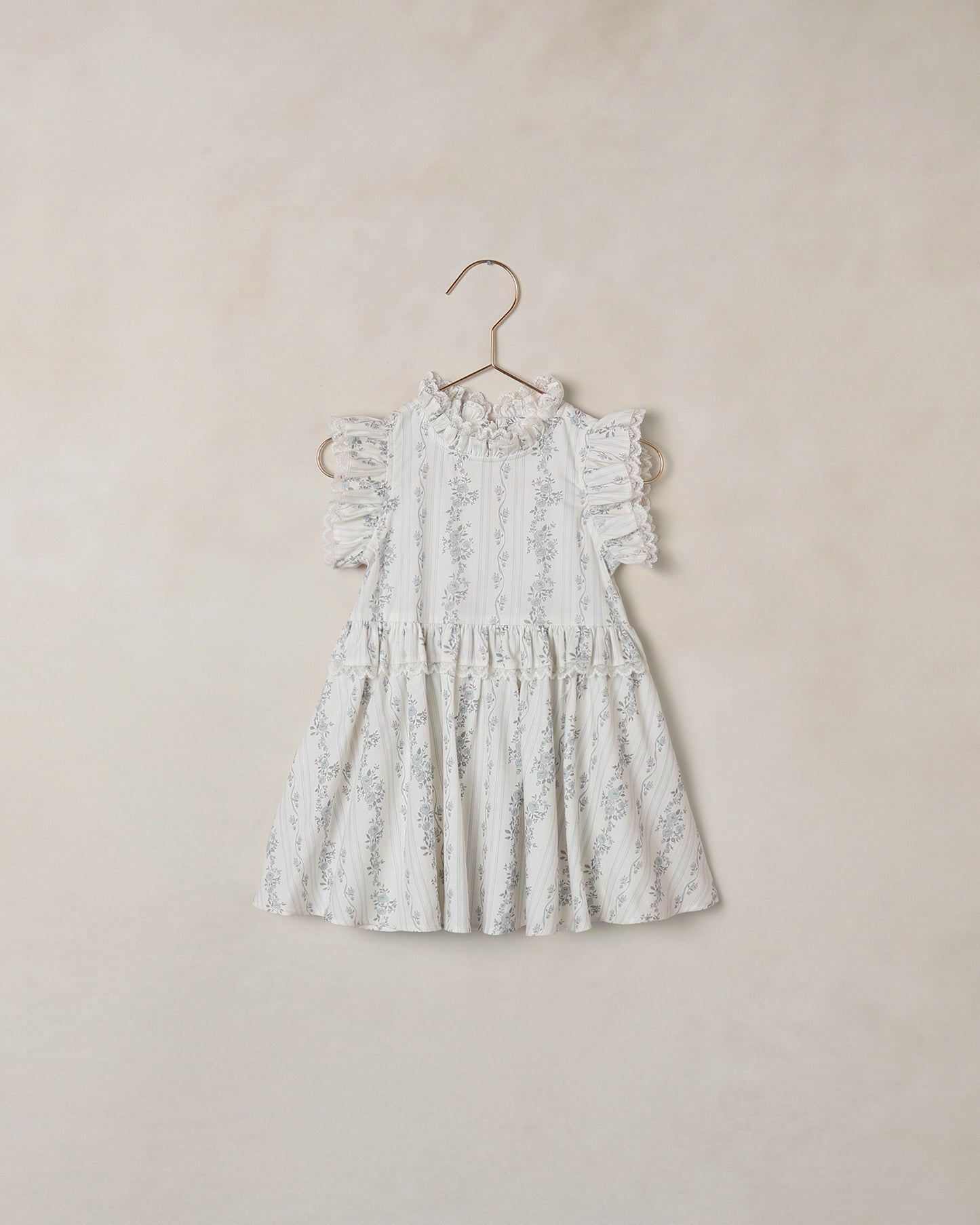 Alice Dress - French Floral Stripe