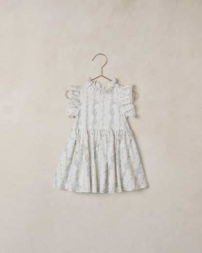 Alice Dress - French Floral Stripe