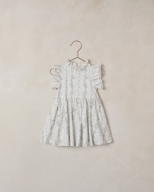 Alice Dress - French Floral Stripe