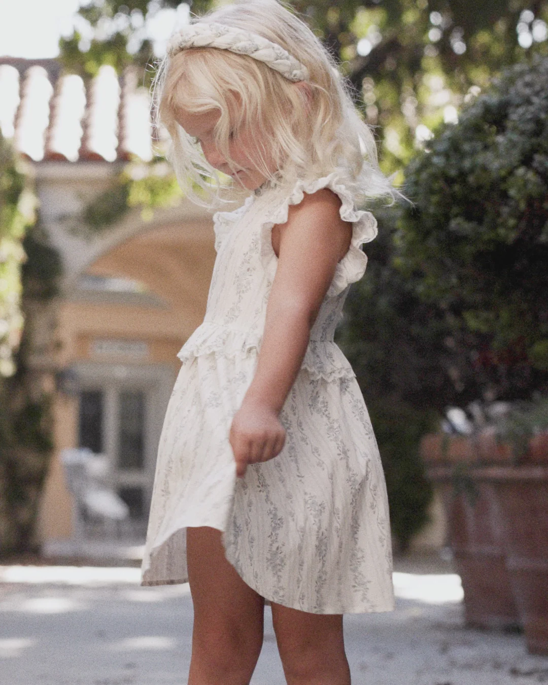 Alice Dress - French Floral Stripe