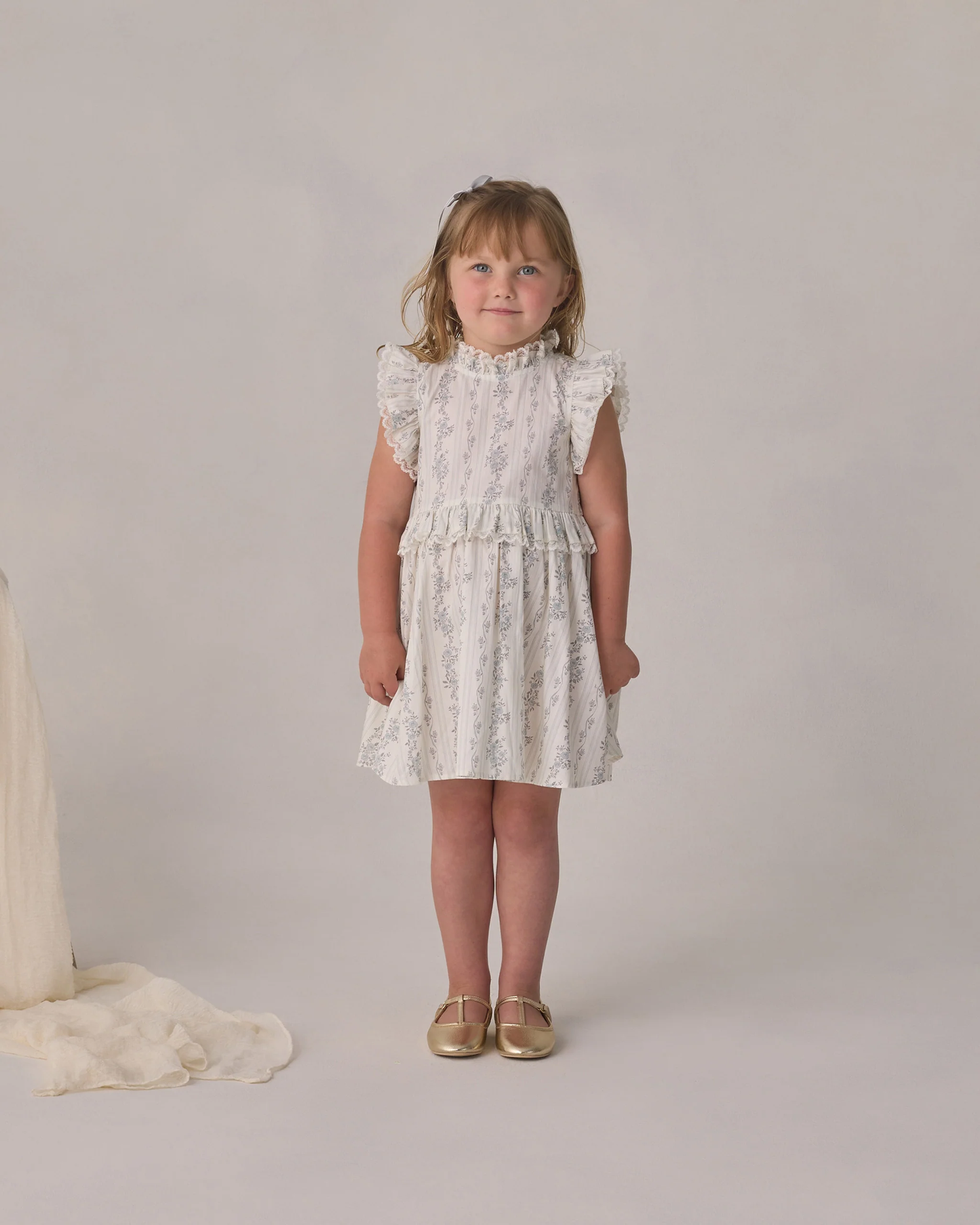 Alice Dress - French Floral Stripe