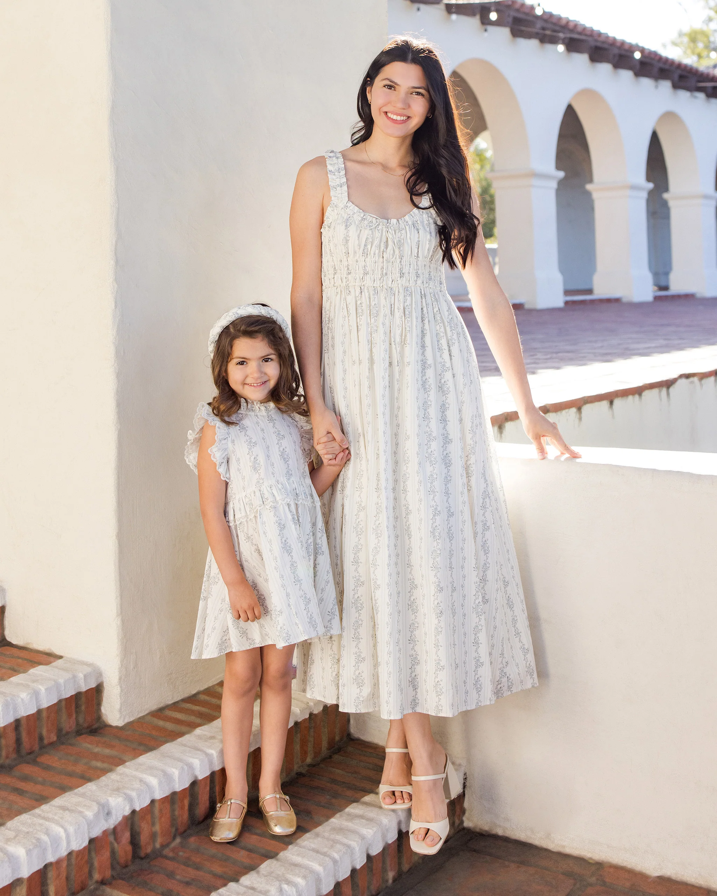 Alice Dress - French Floral Stripe