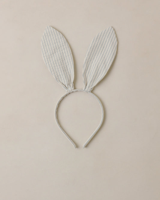 Bunny Headband - Sky Stripe Seersucker
