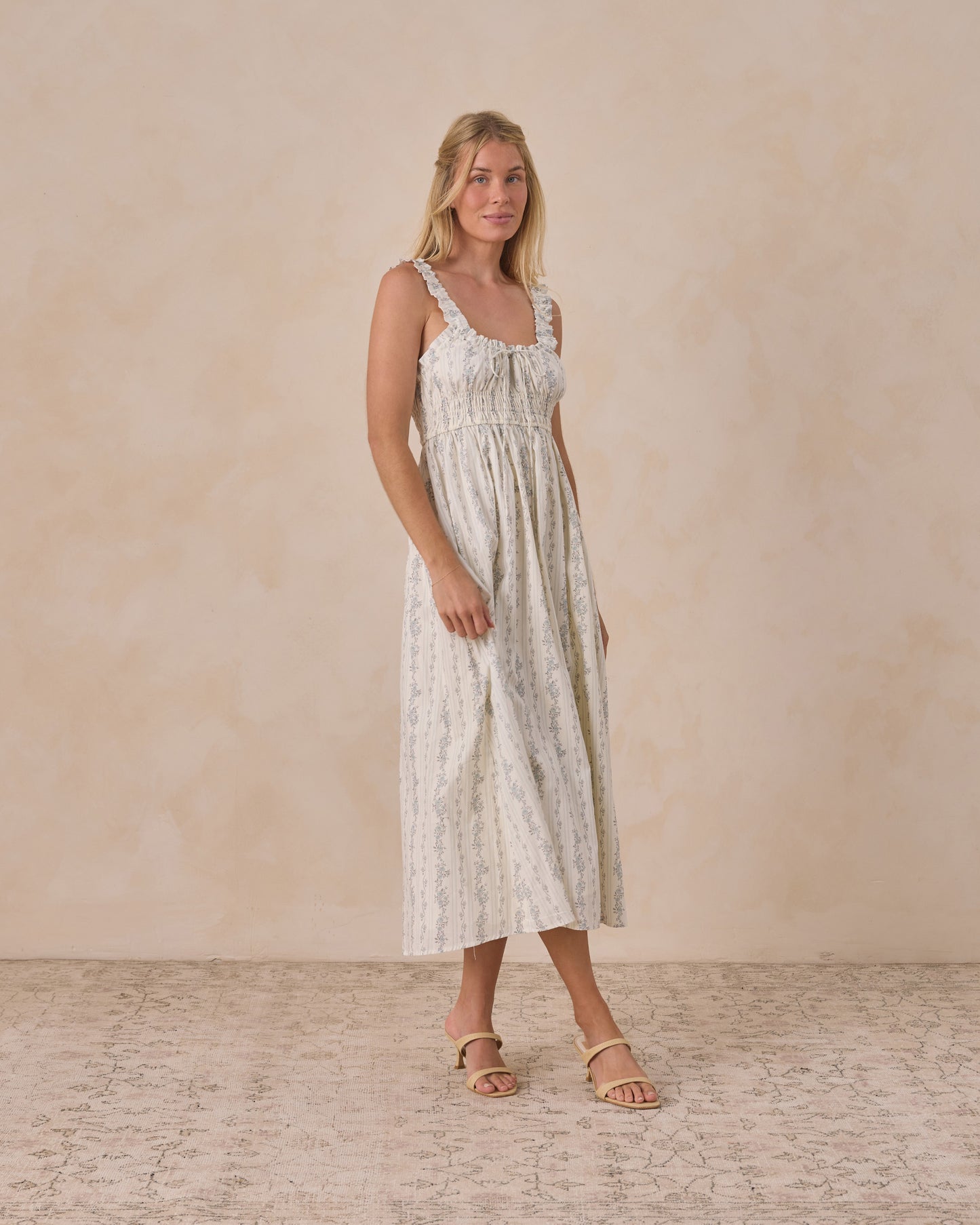 Women's Jane Dress - French Floral Stripe