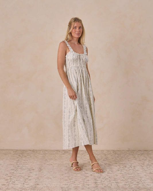 Women's Jane Dress - French Floral Stripe