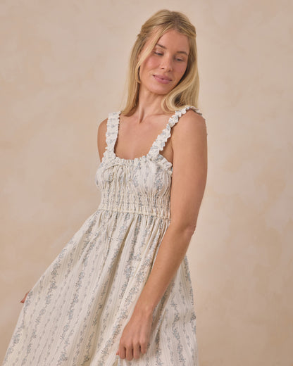 Women's Jane Dress - French Floral Stripe