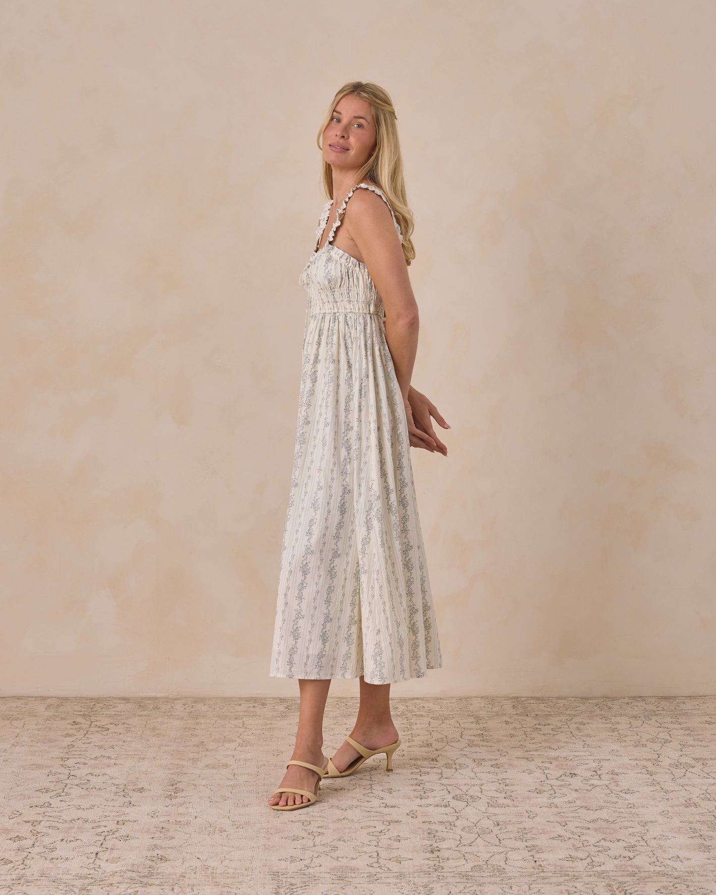 Women's Jane Dress - French Floral Stripe