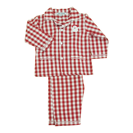 Red Gingham Santa Emb. PJs