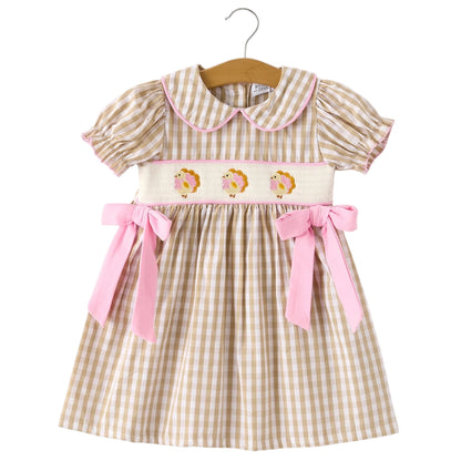 Thanksgiving Plaid Smock Dress