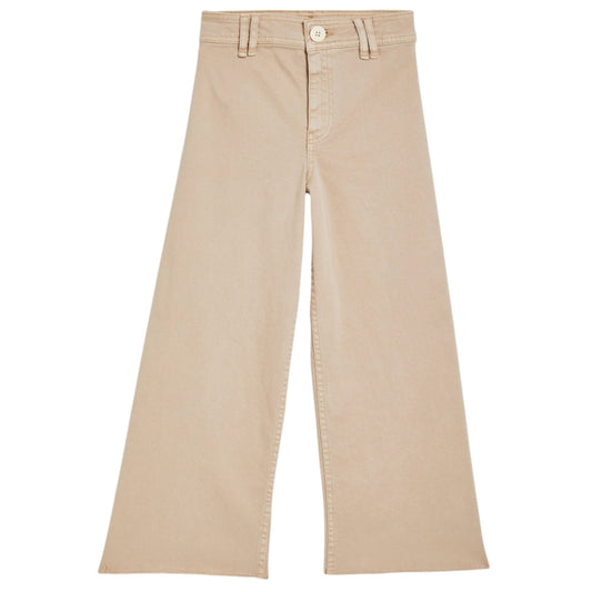 Wide Leg Crop Pant - Khaki