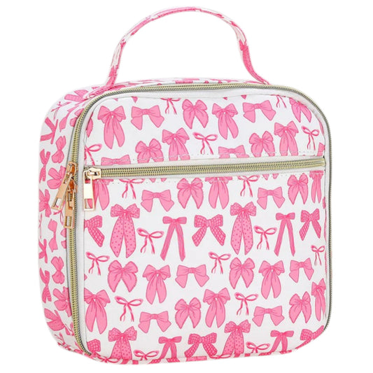 Bow Print Canvas Lunch Bag