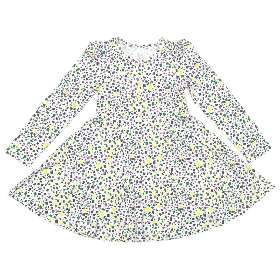 Mardi Gras Confetti Twirl Dress