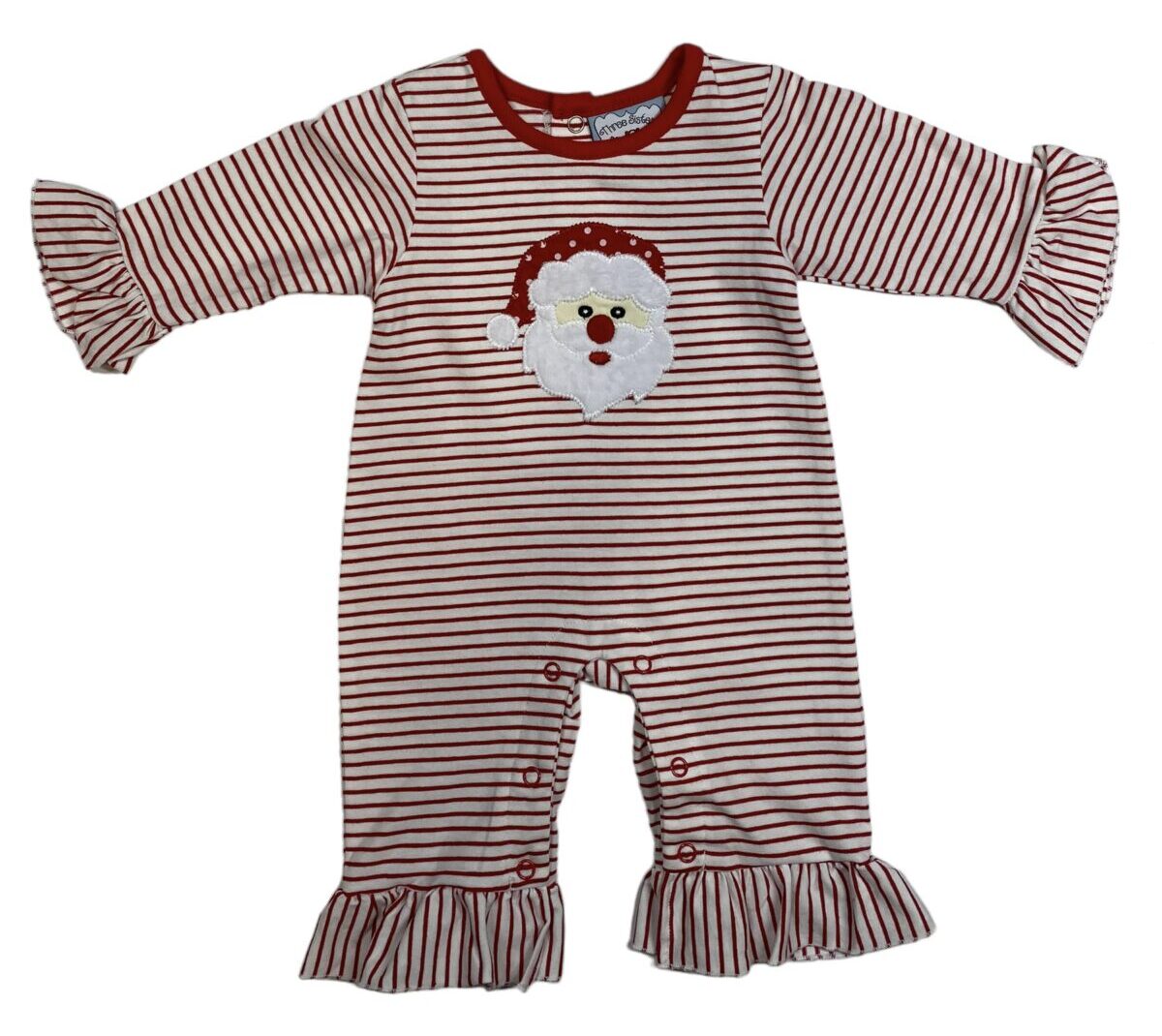 Santa Appl. Girls Romper - 820