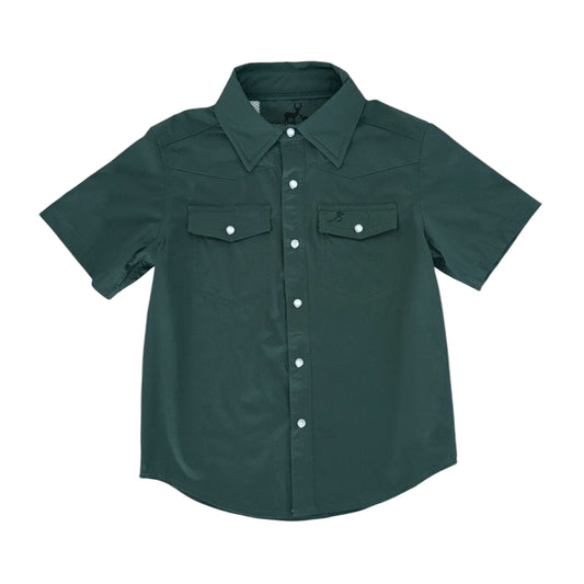Perf. Snap Shirt - Mallard Green