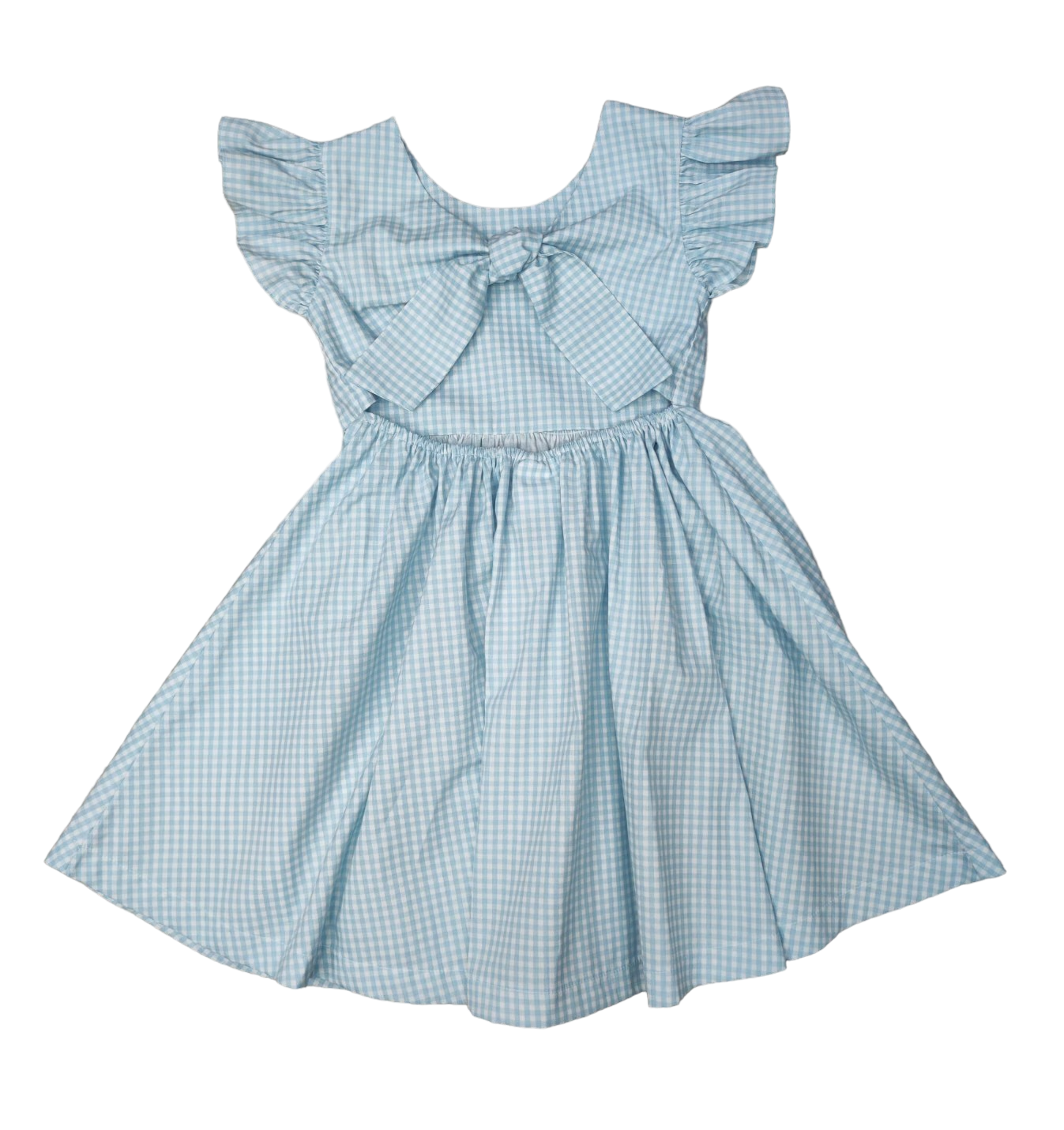 Teal Gingham Gabrielle Dress