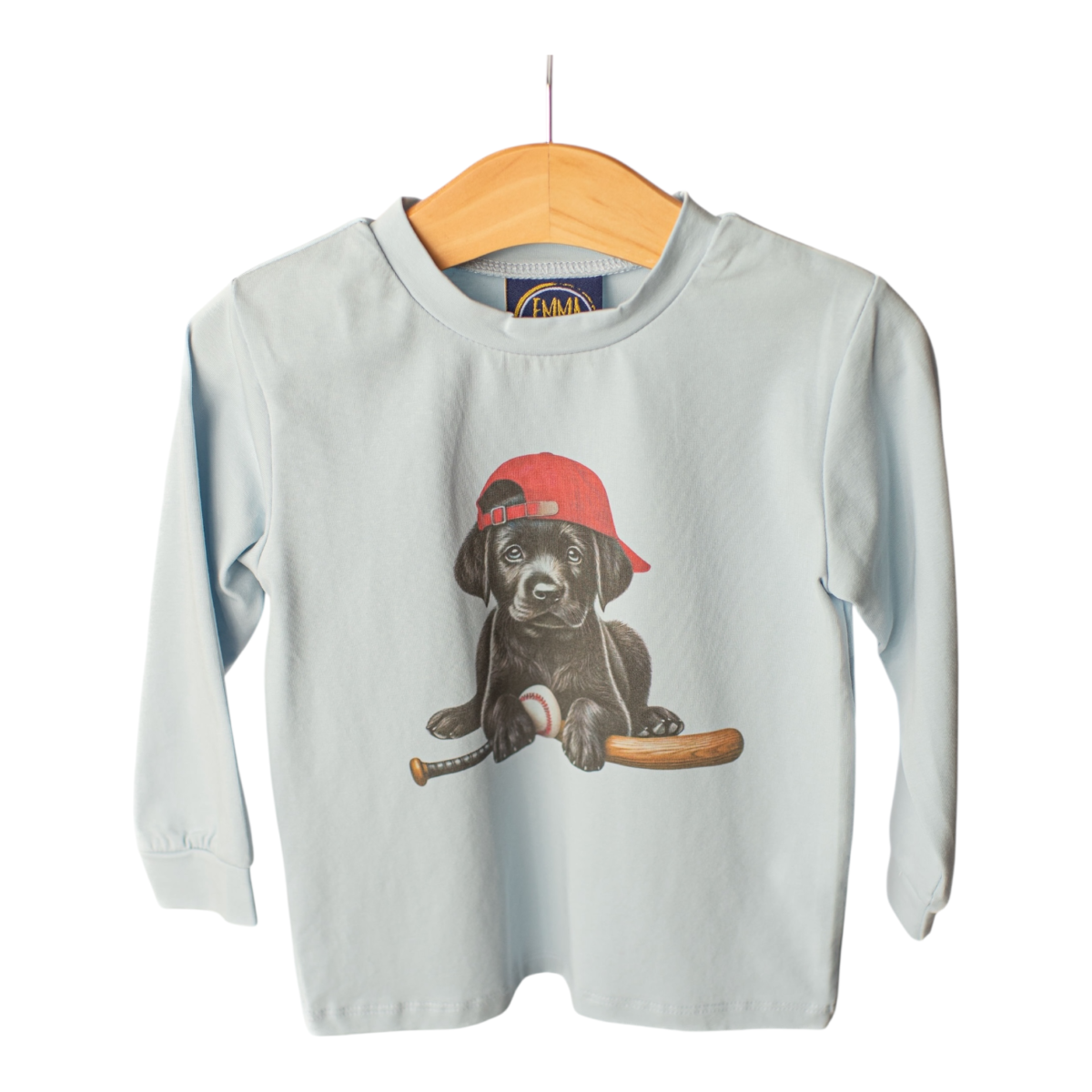 Baseball Pup LS Tee