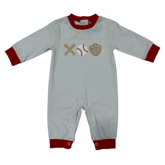 Baseball Applique Boys Romper