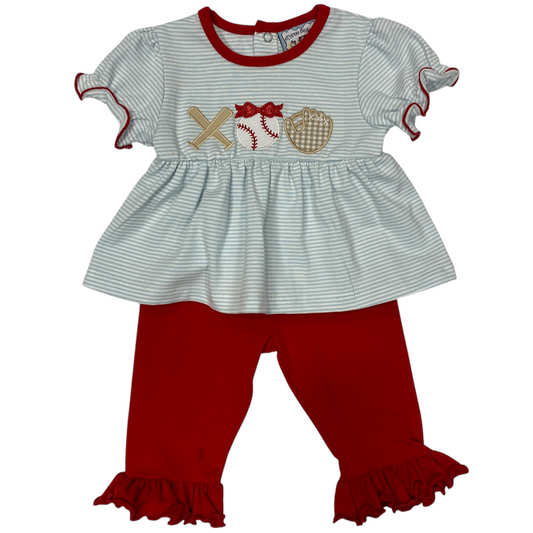 Baseball Applique Legging Set