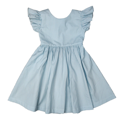 Teal Gingham Gabrielle Dress