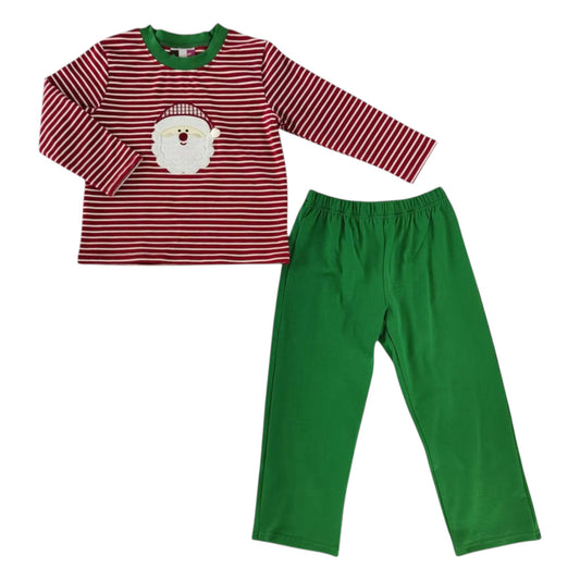 Santa Applique Boys Pant Set