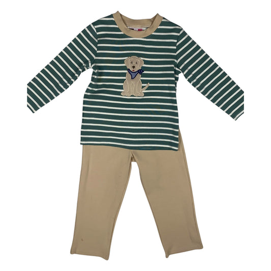 Puppy Applique Boys Pant Set