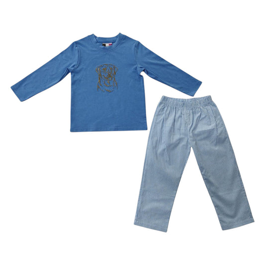 Lab Embroidery Boys Pant Set