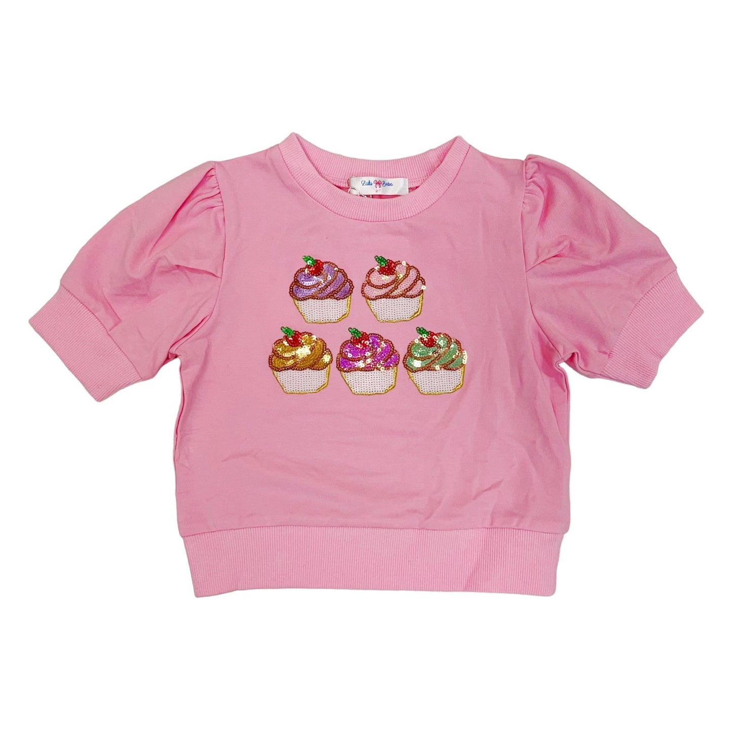 Cupcake Sequin Puff Shirt - LILY-CUPC