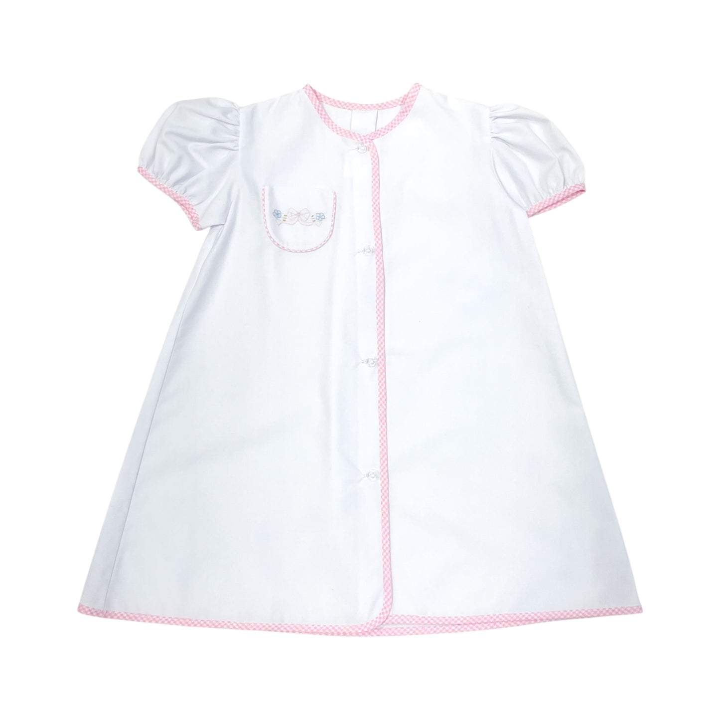Tiny Bows Pink Check Daygown