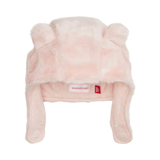 Pink Blossom Minky Bear Hat