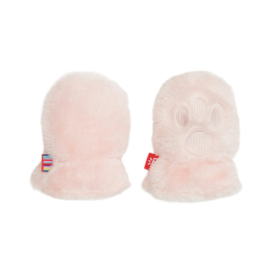 Pink Blossom Minky Bear Mittens
