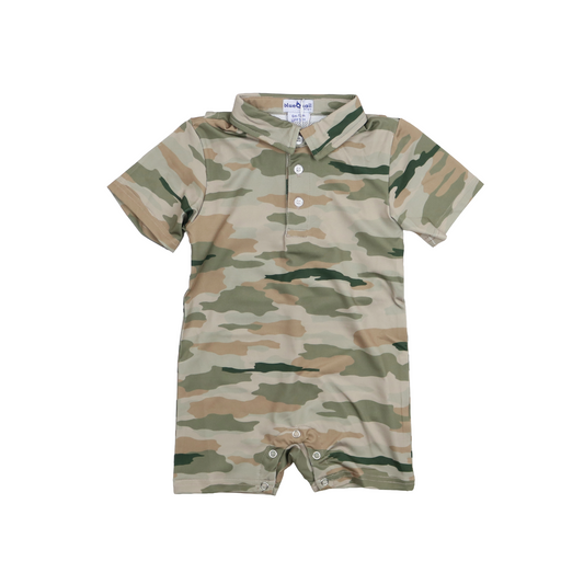 Classic Camo Polo Romper