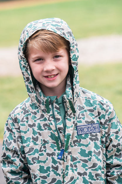 Reflective Rain Jacket - Neutral Camo