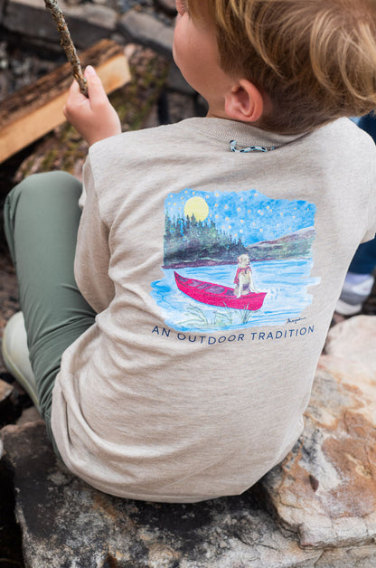 Golden Retriever Canoe L/S Tee