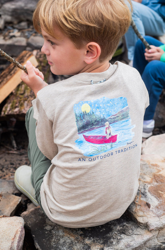 Golden Retriever Canoe L/S Tee