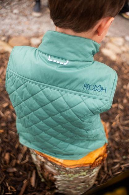 Quilted Vest - Smoke Pine Green