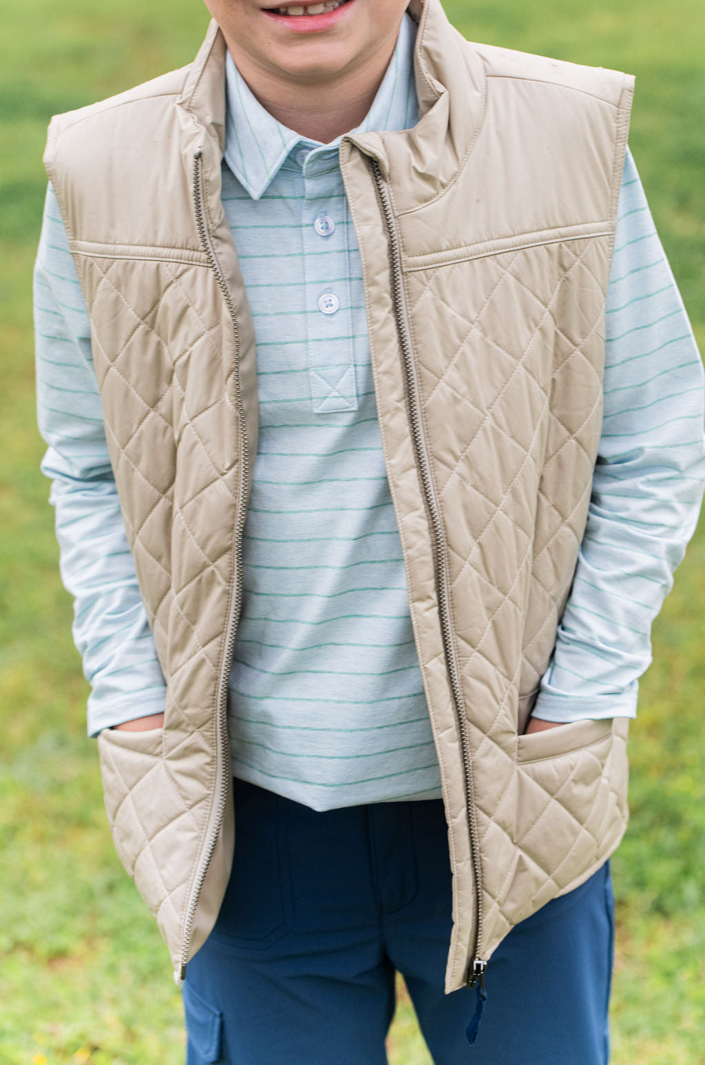 Quilted Vest - Khaki