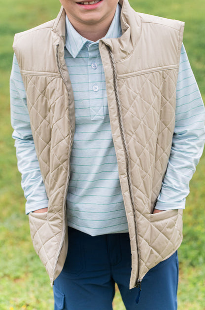 Quilted Vest - Khaki