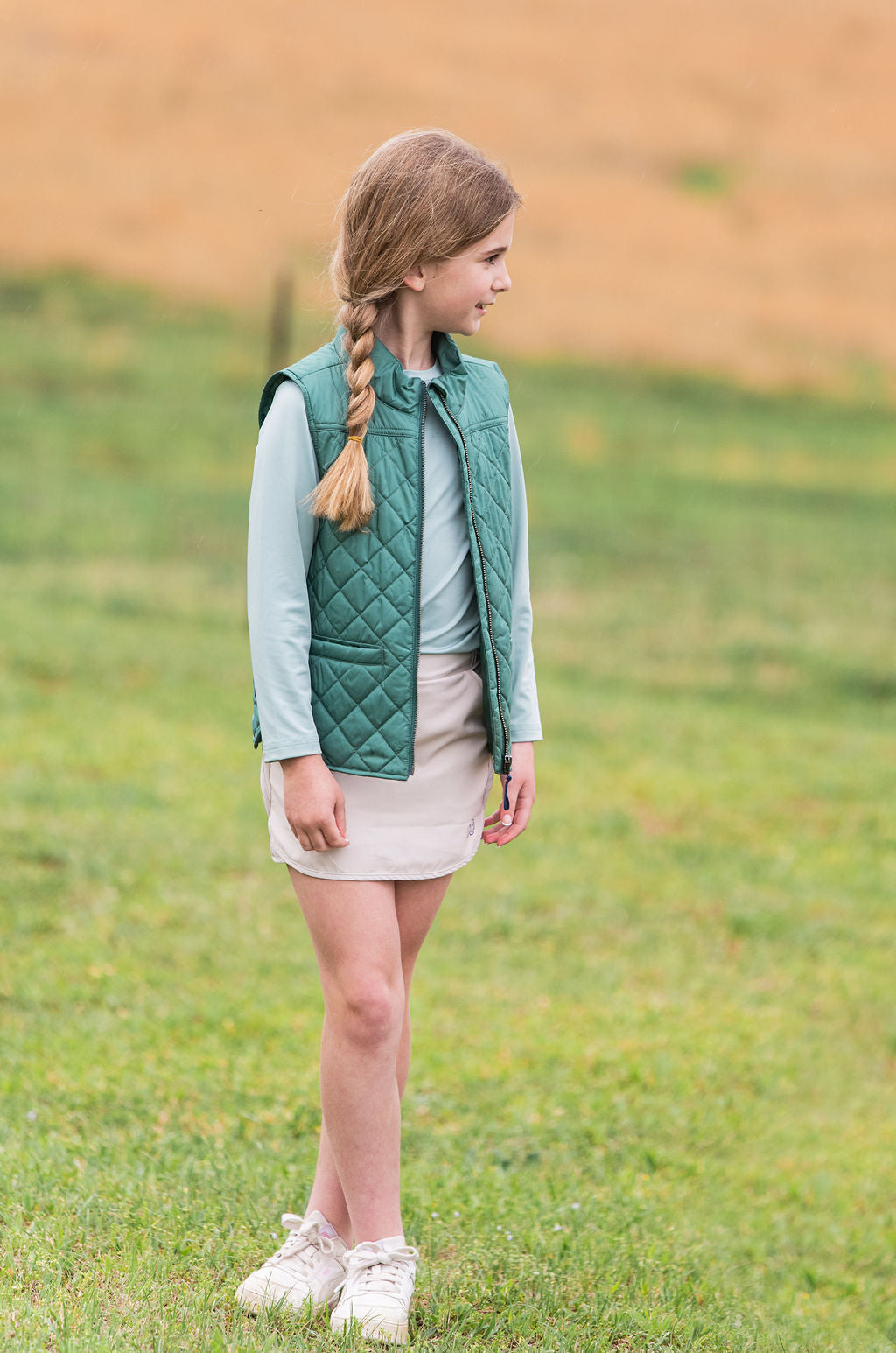 Quilted Vest - Smoke Pine Green