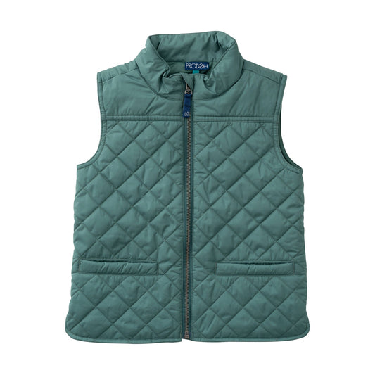 Quilted Vest - Smoke Pine Green