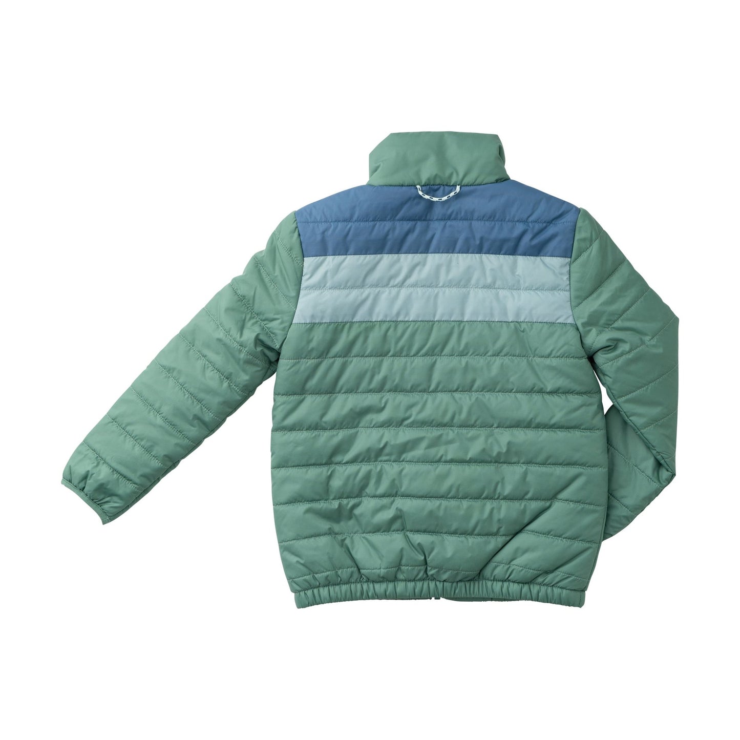 Colorblock Puffer Jacket - Spruce Green