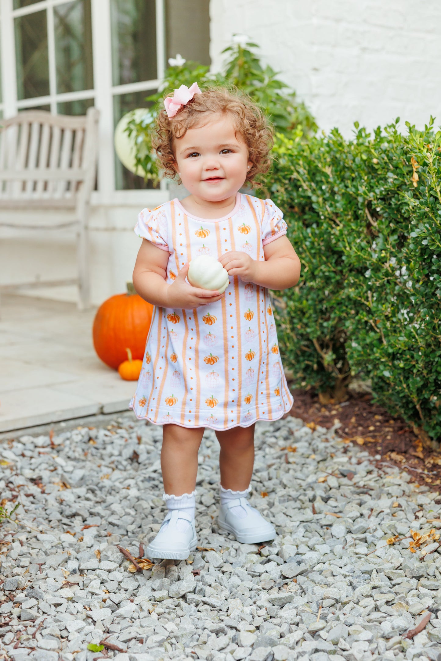 Pumpkin Patch Scallop Dress