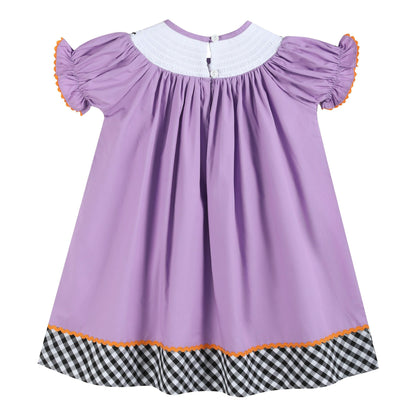 Purple Halloween Smocked Dress