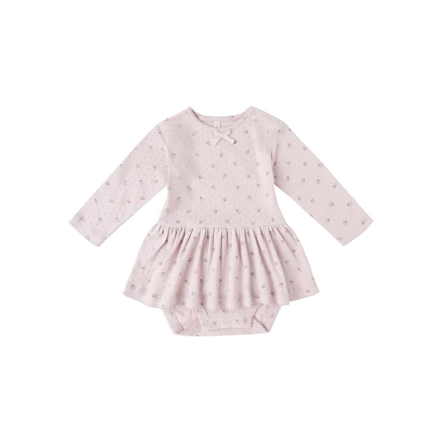 Pointelle Skirt Bodysuit - Lilac Ditsy