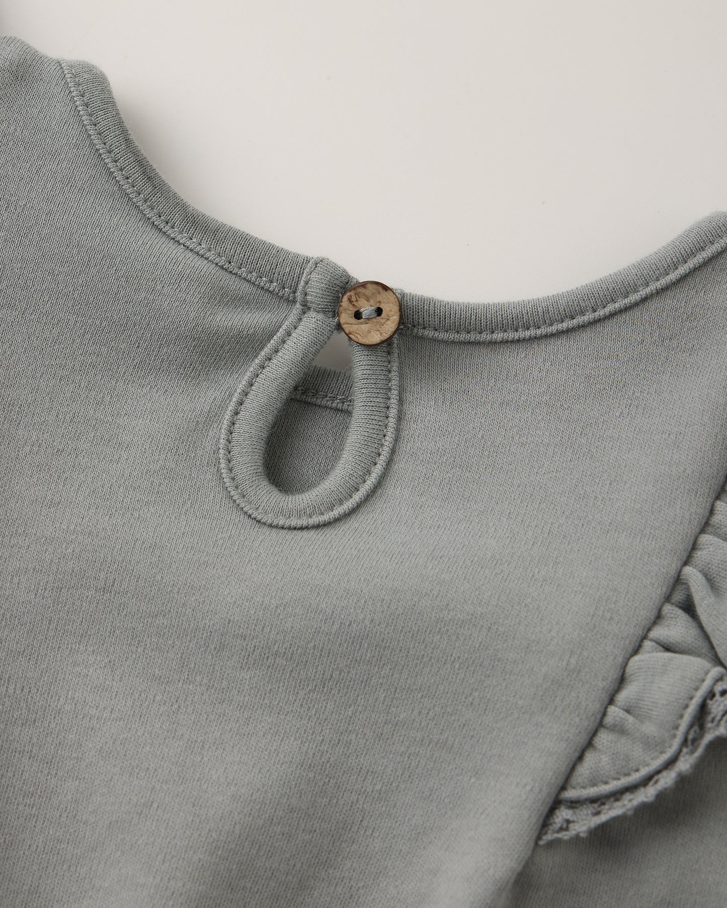L/S Flutter Dress - Steel Blue