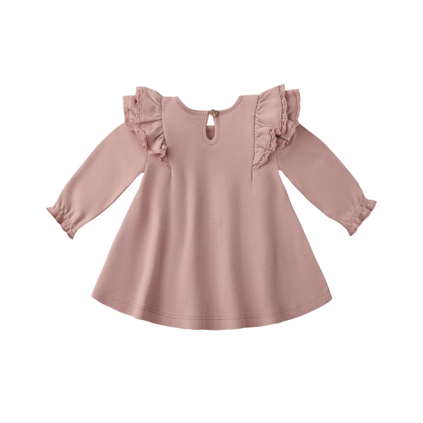 L/S Flutter Dress - Rose