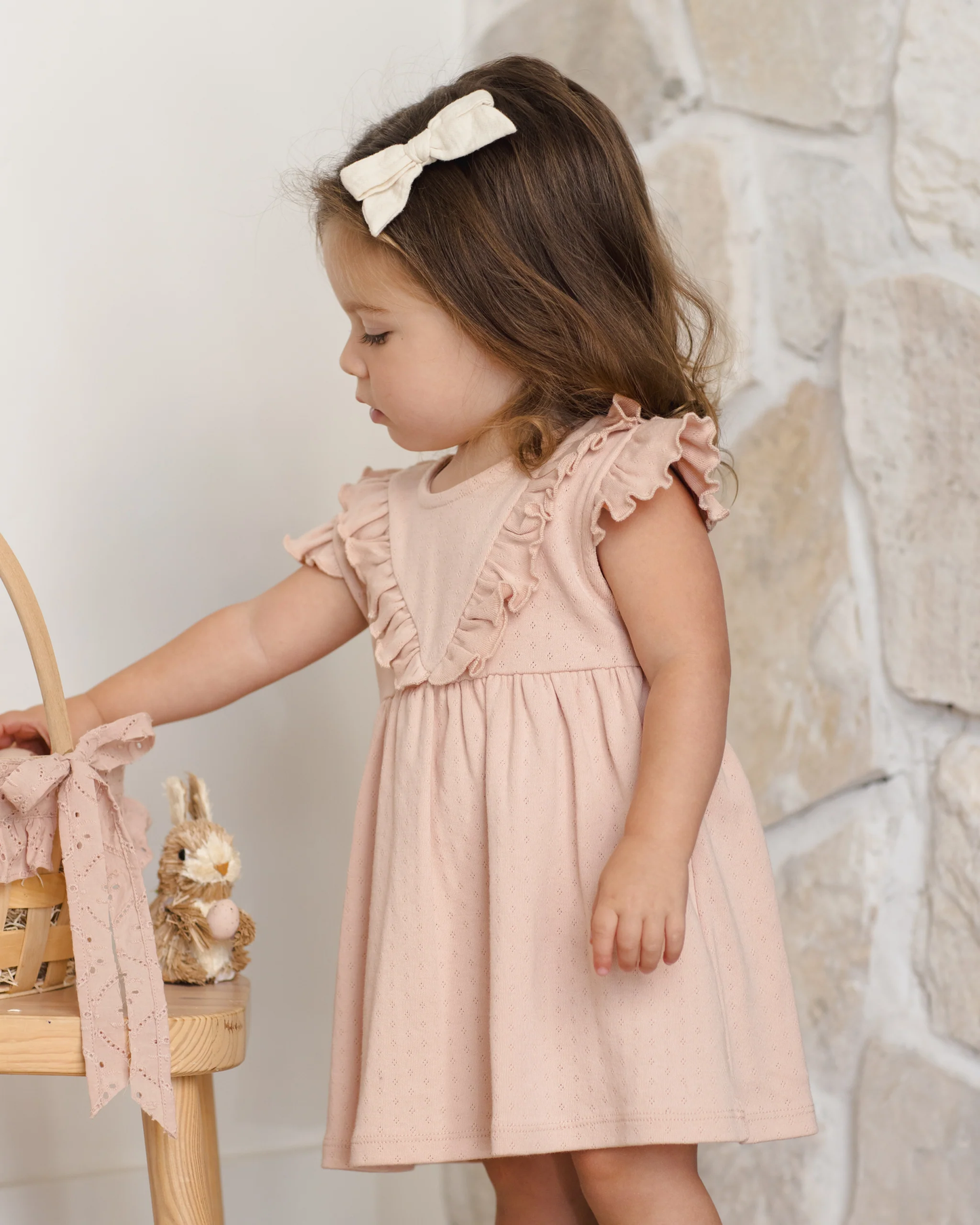 Sleeveless Ruffle V Dress - Melon